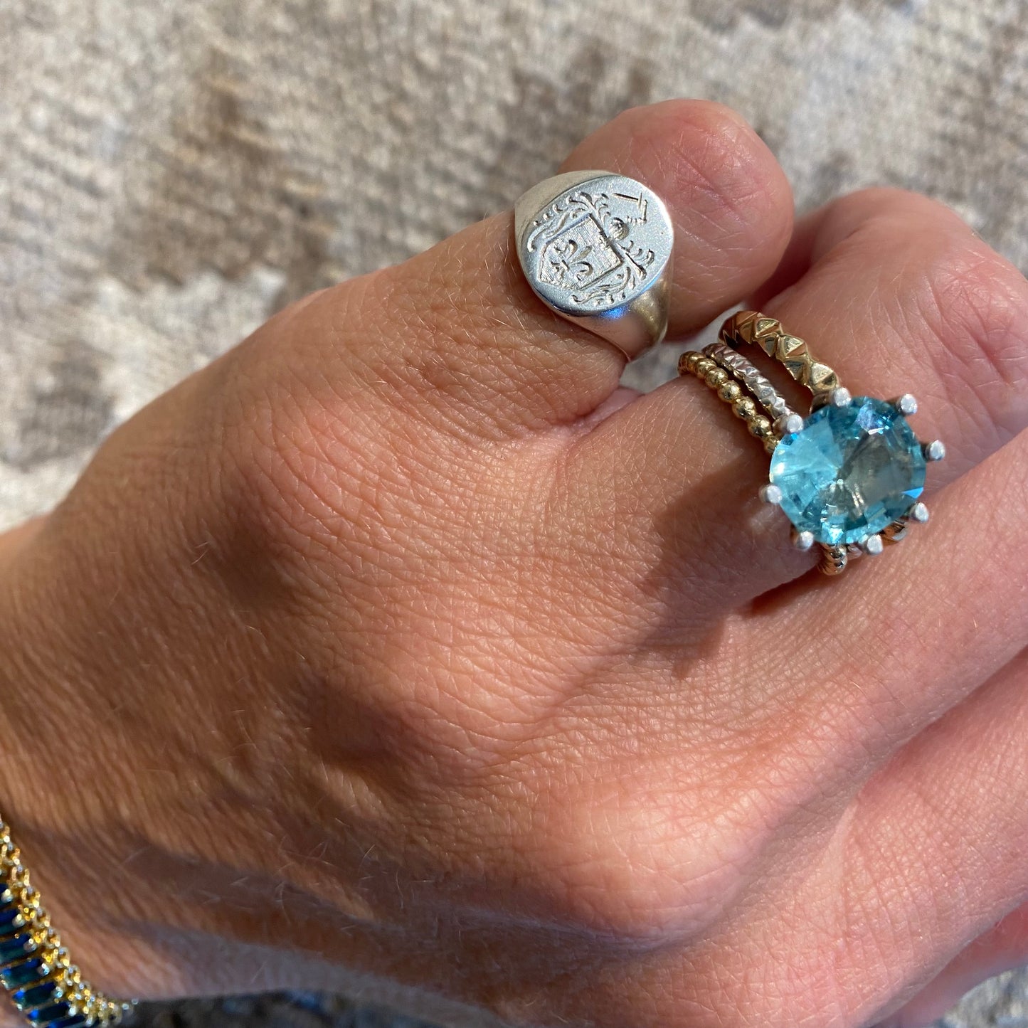 Klassisk Lorange signetring sølv