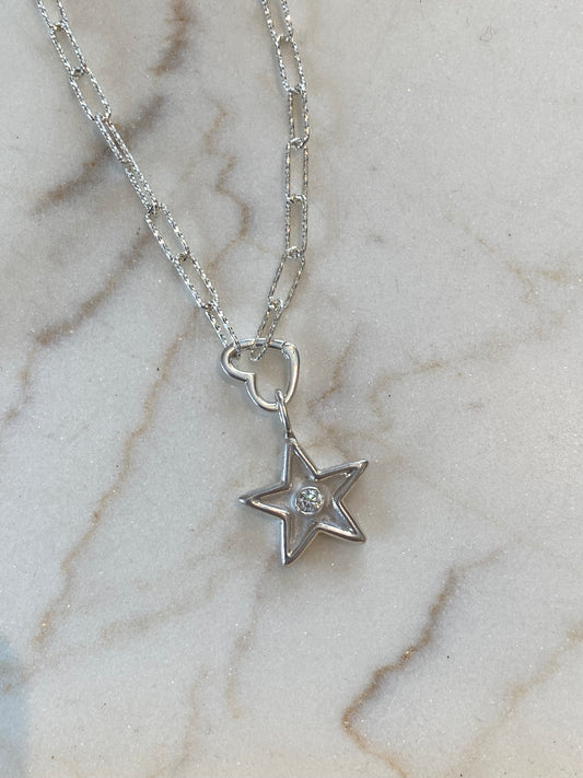 Necklace CELINA STAR white