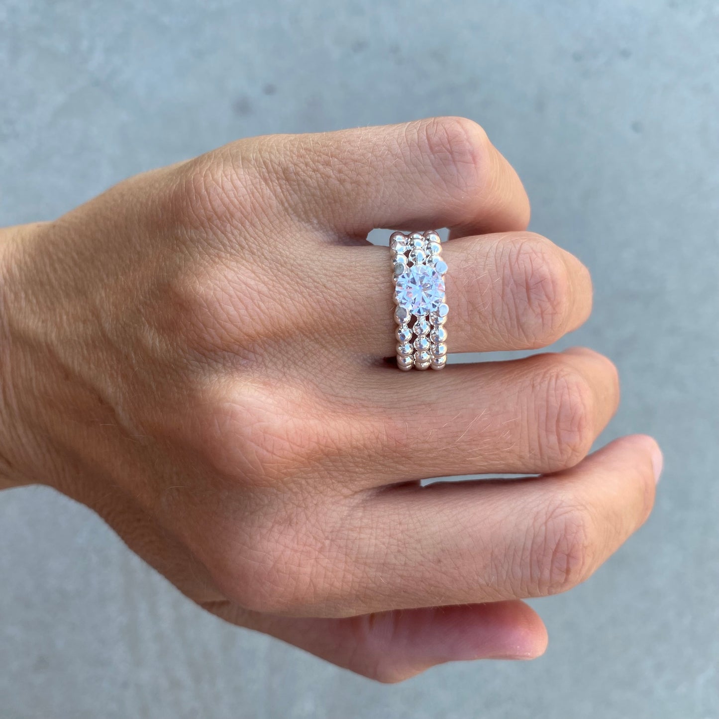 Trippel BOBLEring blank zirkonia