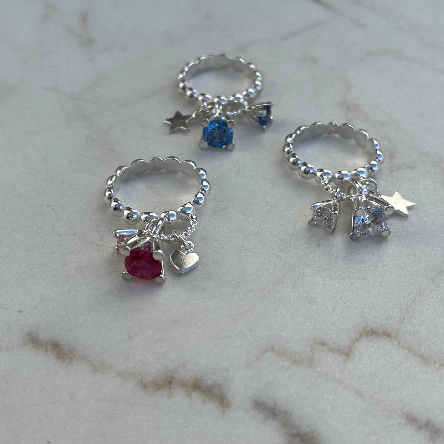 Poppy stæsj ring rosa