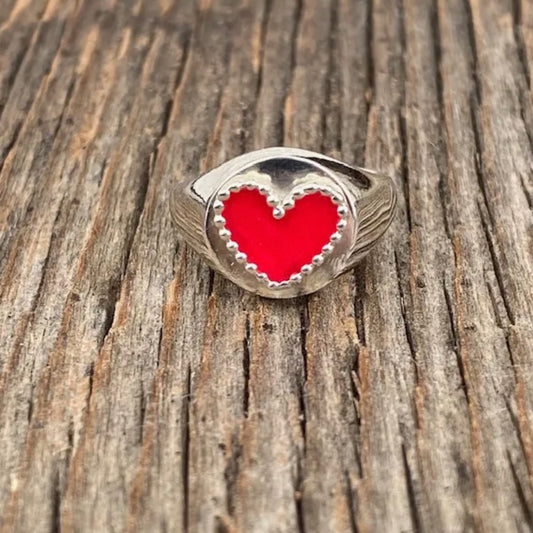 Happy heart signetring