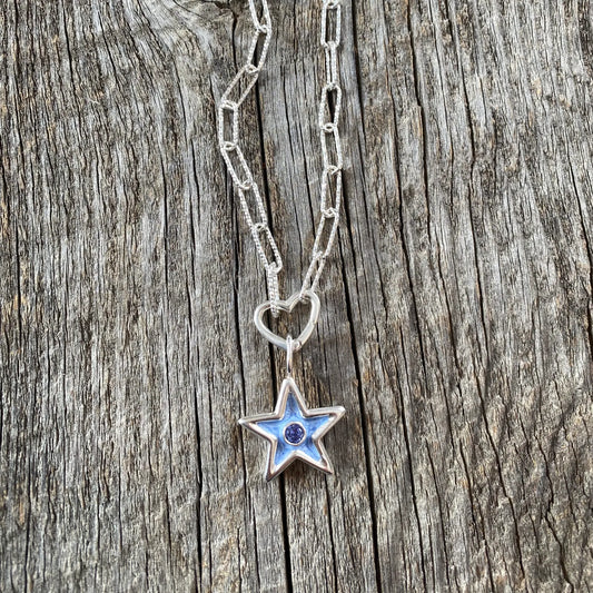 Necklace STAR blue